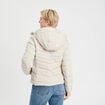 Doudoune ajust&eacute;e &agrave; capuche blanc femme