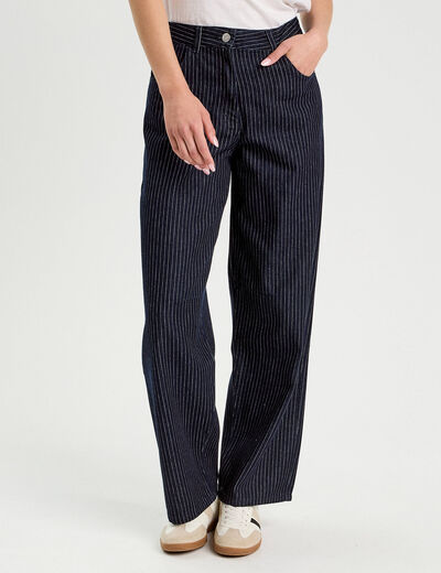 Jeans barrel denim brut femme