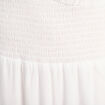 Robe longue évasée blanc femme