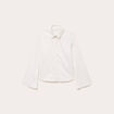 Chemise cintr&eacute;e manches longues blanc femme