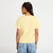 T-shirt col rond manches courtes jaune pastel femme