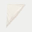 Foulard dentelle effet satin&eacute; ecru femme