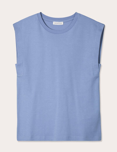 Débardeur sans manches bleu gris femme