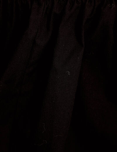 Blouse oversize col bardot manches 3/4 noir femme
