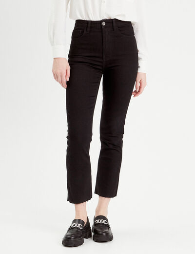Jeans flare 7/8ème denim noir femme