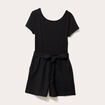 Combishort ceinturée noir femme