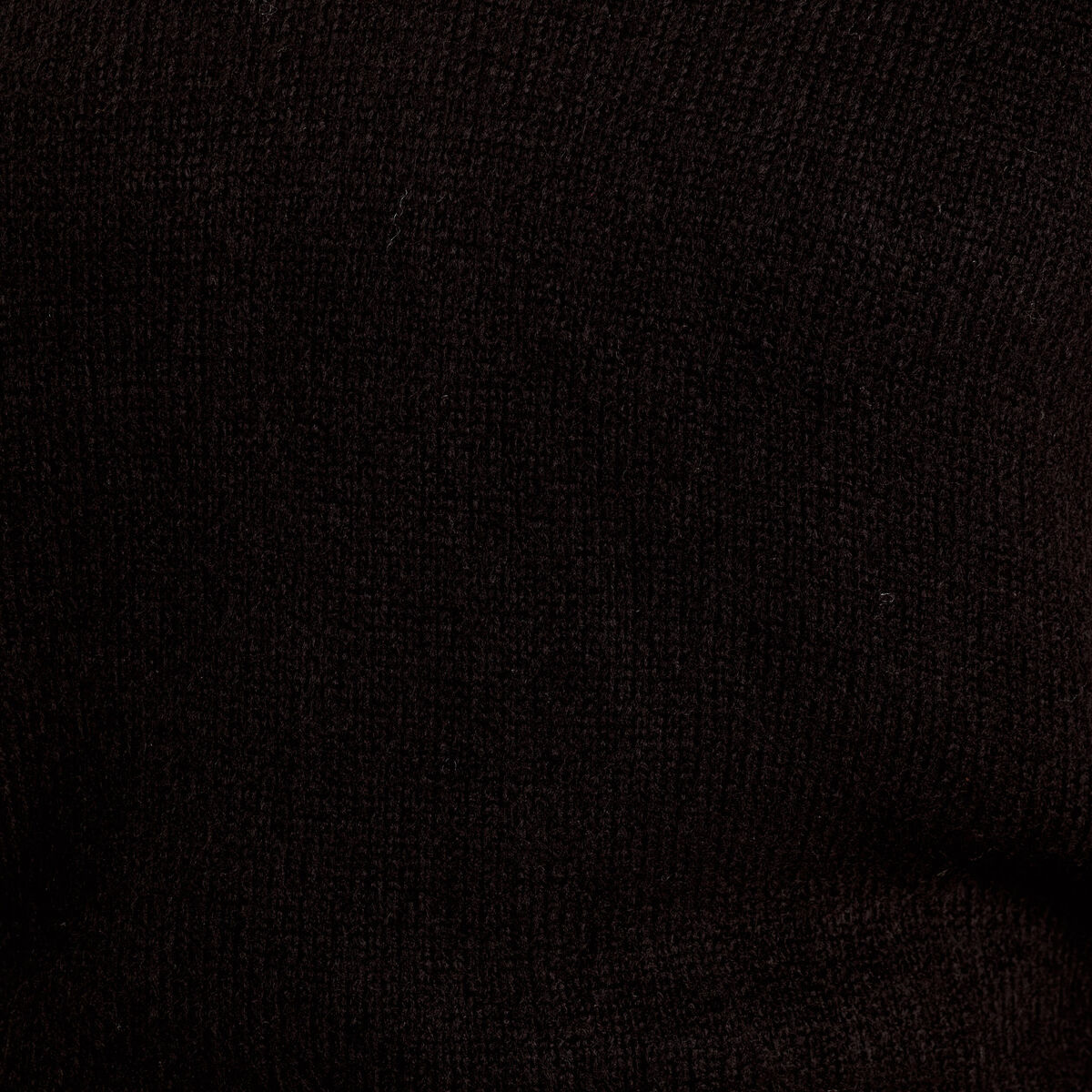 Pull manches longues col en V noir femme