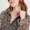 Blouse manches longues noir femme