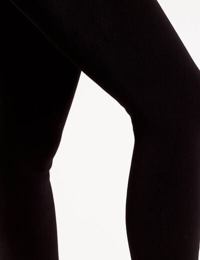 Legging chaud taille haute noir femme