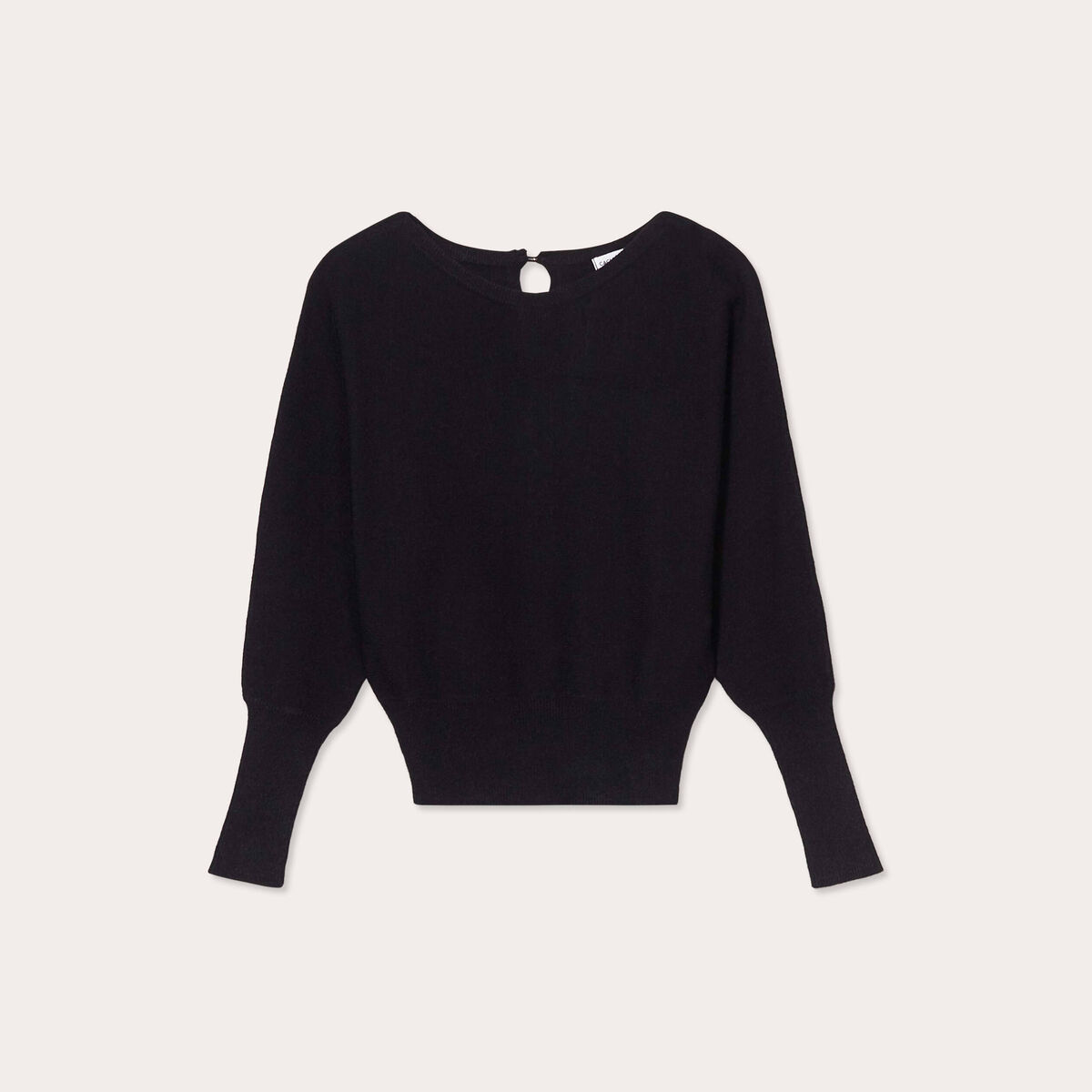 Pull manches chauves-souris noir femme