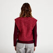 Gilet sans manches effet polaire rouge fonc&eacute; femme
