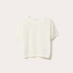 Pull manches courtes ajouré blanc femme