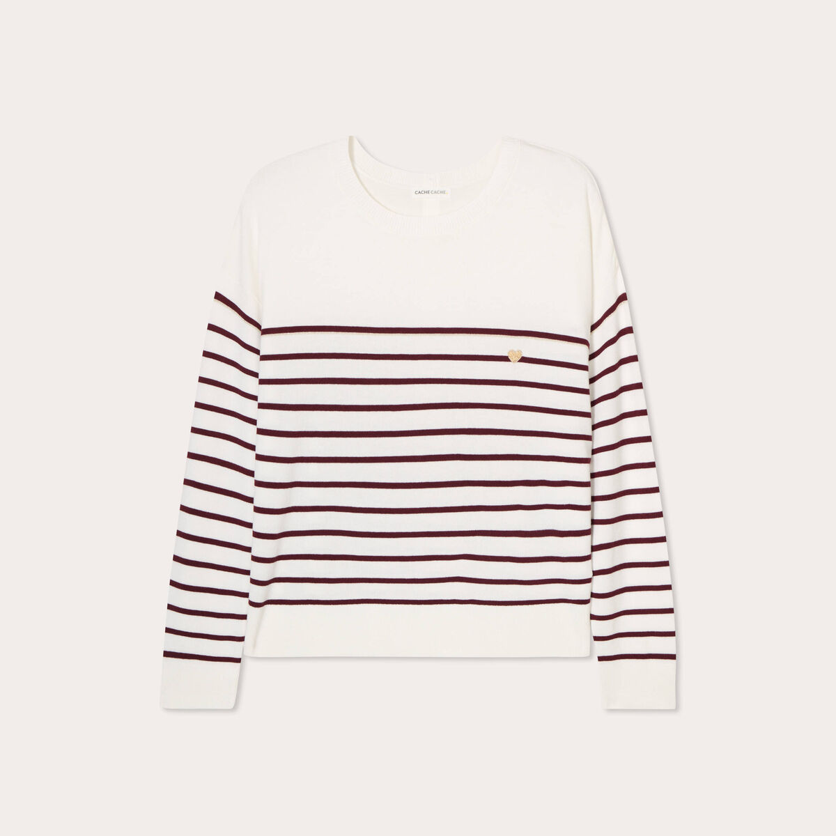 Pull manches longues bordeaux femme