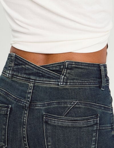 Jeans slim push-up denim blue black femme