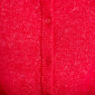 Gilet duveteux manches 3/4 rouge femme