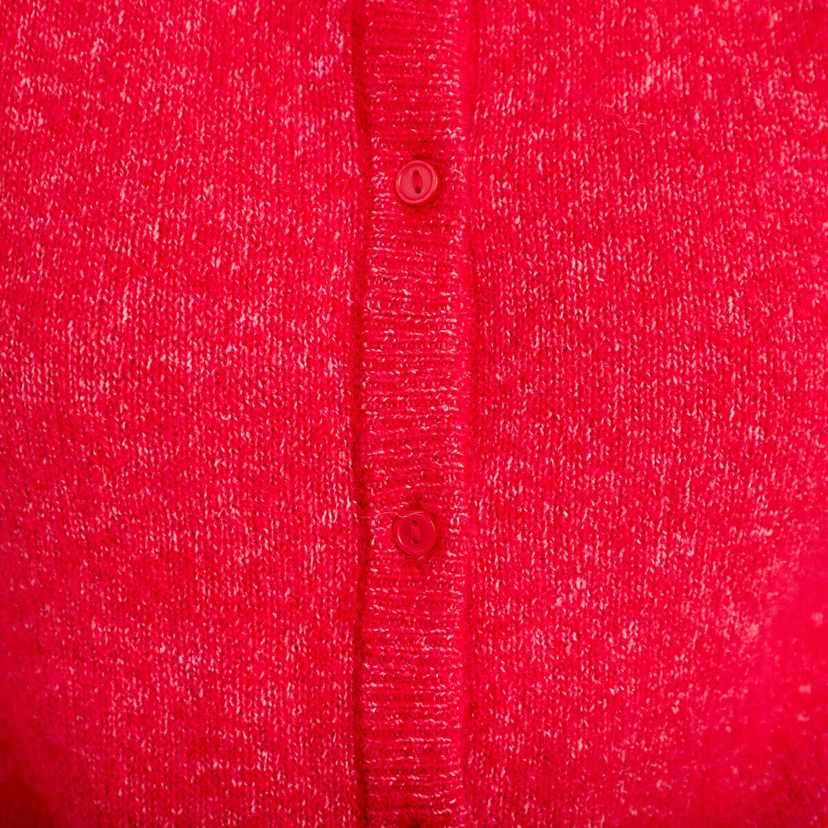 Gilet duveteux manches 3/4 rouge femme