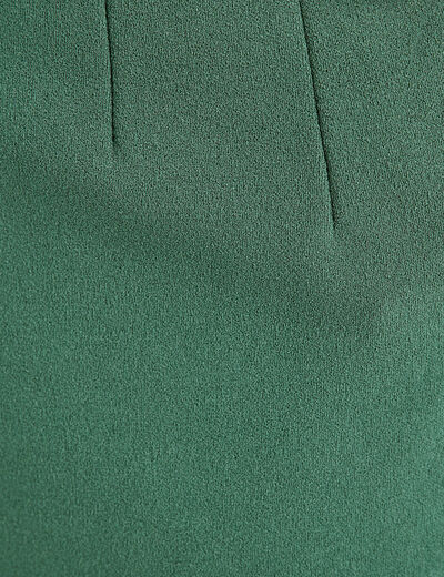Pantalon cargo 7/8ème ceinturé vert foncé femme