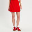 Jupe-short droite fentes rouge femme