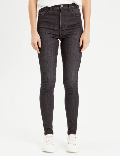 Jeans skinny ultra stretch 2 tailles denim noir femme