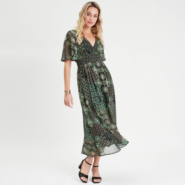 robe longue evasee noir femme Robe longue évasée noir femme