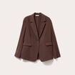 Veste esprit blazer marron fonc&eacute; femme