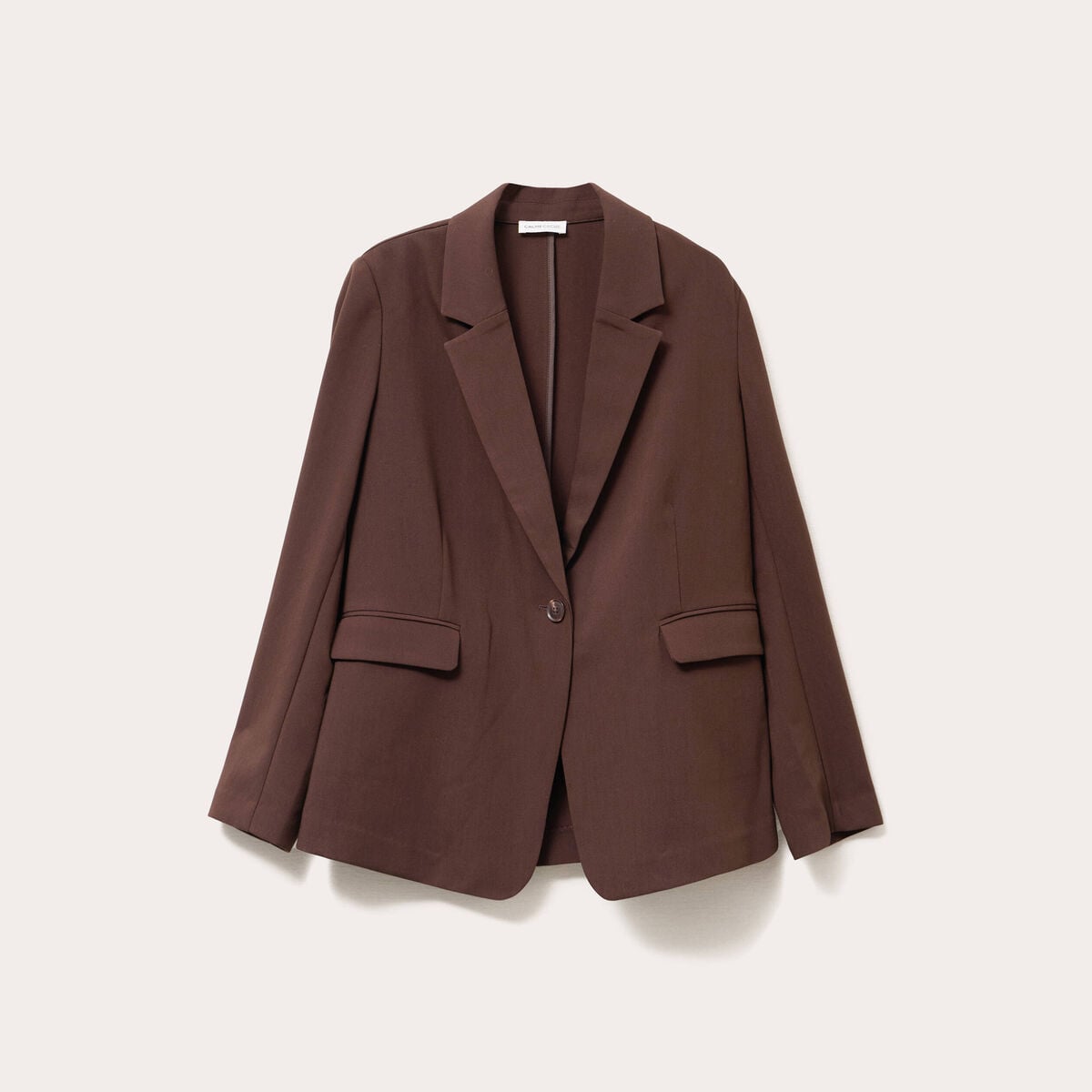 Veste esprit blazer marron fonc&eacute; femme