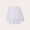 Blouse manches 3/4 bleu ciel femme