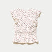 Blouse manches volant&eacute;es ecru femme