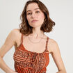 Débardeur bretelles fines terracotta femme