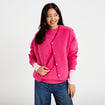 Gilet sans manches effet polaire col v rose fushia femme