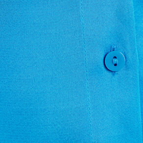 Chemise manches longues satin bleu femme