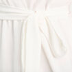 Robe longue évasée cache-coeur ecru femme