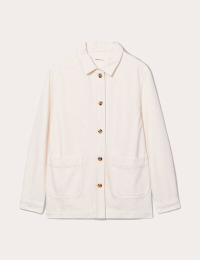 Surchemise en jean ecru femme
