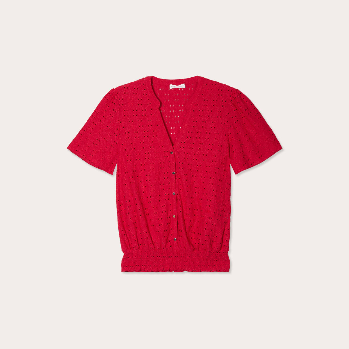 T-shirt manches courtes rouge femme