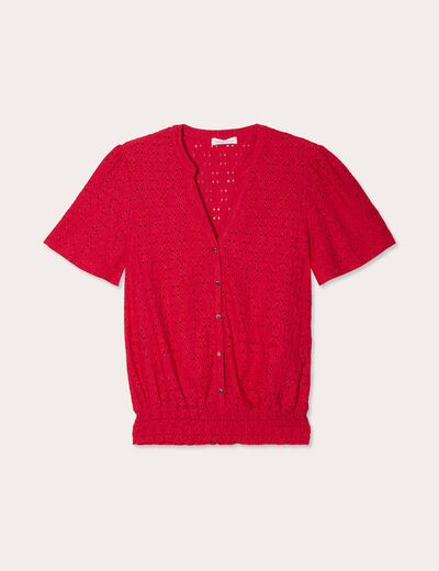 T-shirt manches courtes rouge femme