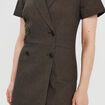 Robe portefeuille gris femme