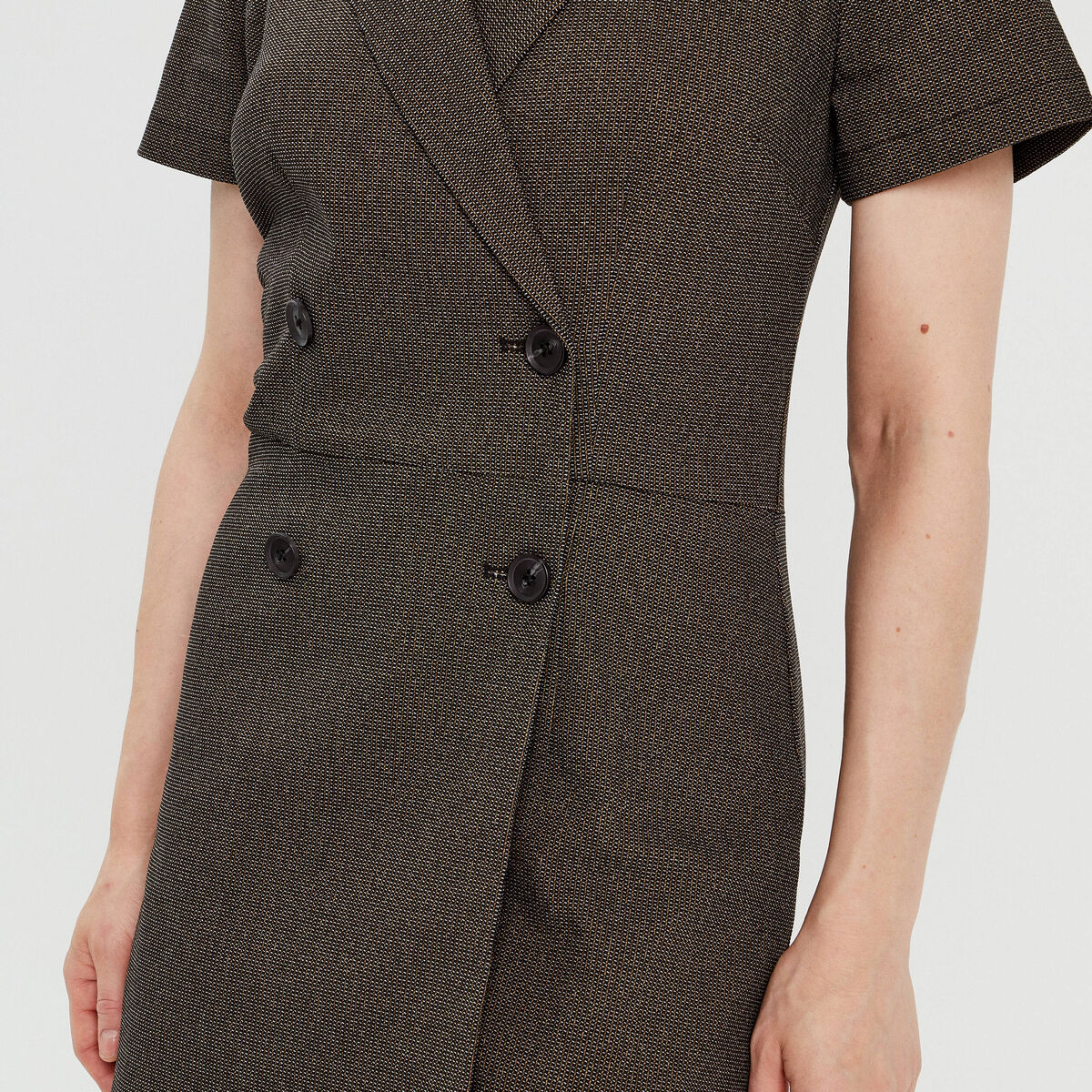 Robe portefeuille gris femme