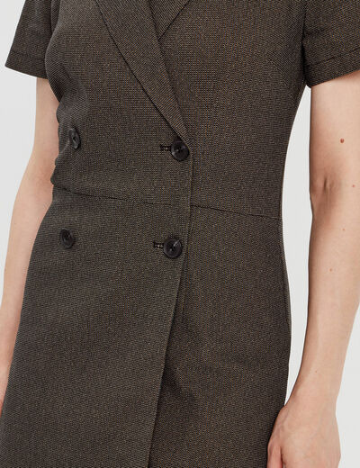 Robe portefeuille gris femme