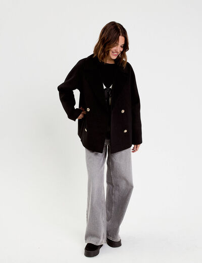 Gilet nou&eacute; ecru femme