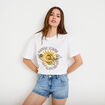 T-shirt oversize manches courtes blanc femme