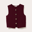 Gilet sans manches cropped violet foncé femme