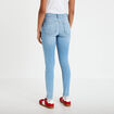 Jean skinny push-up taille standard denim bleach femme