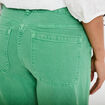Jean wide leg cropped taille haute vert femme