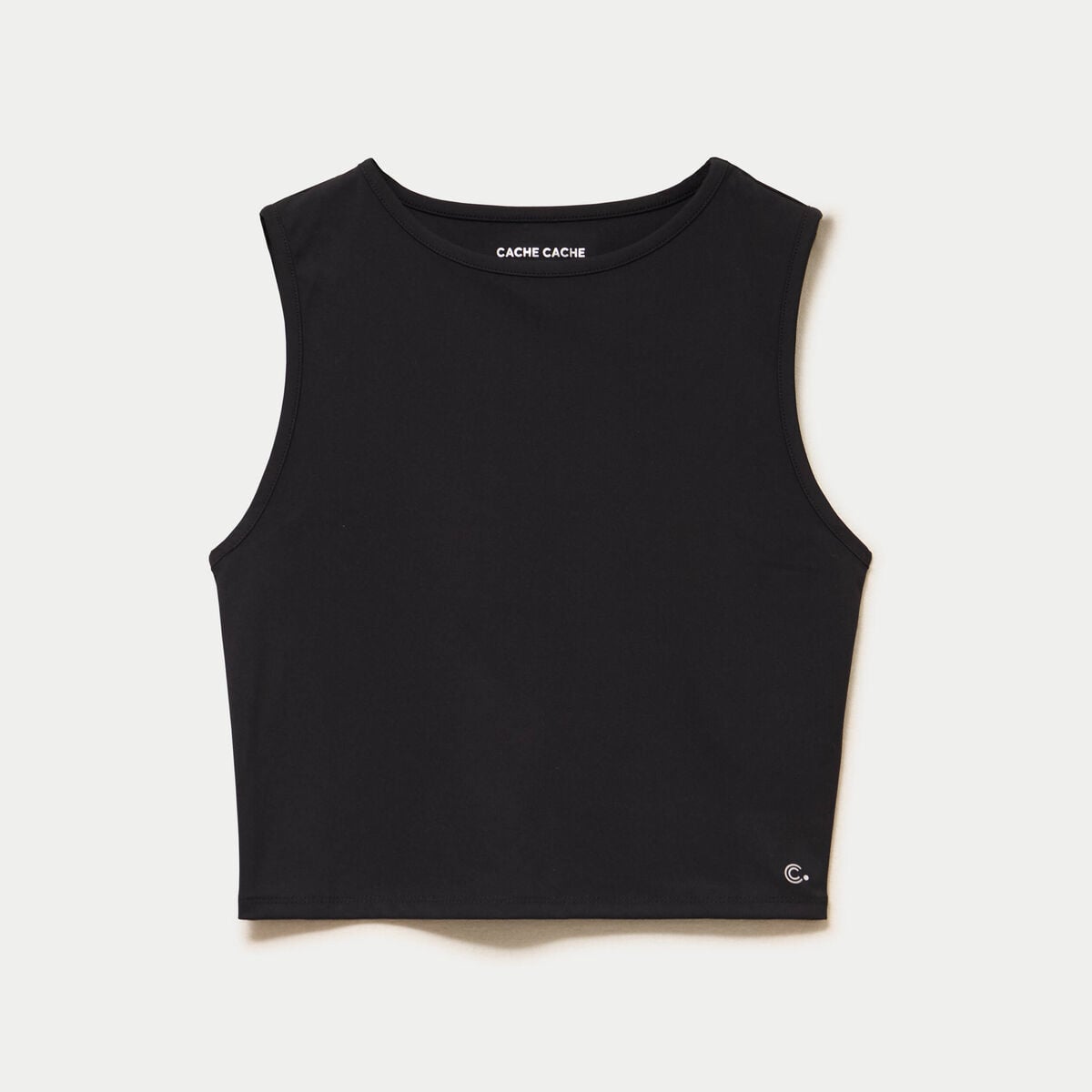 D&eacute;bardeur col rond activewear noir femme