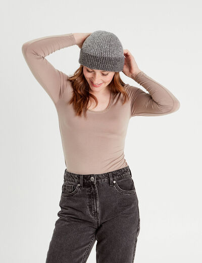 Body thermique manches longues marron femme