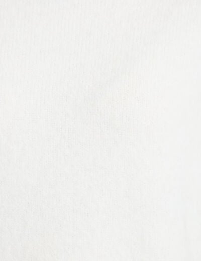 Pull manches longues avec dentelle ecru femme