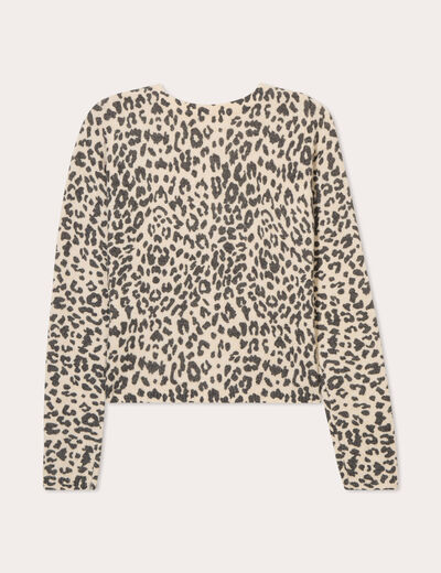 Gilet manches longues multicolore femme