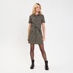 Robe col chemise noir femme