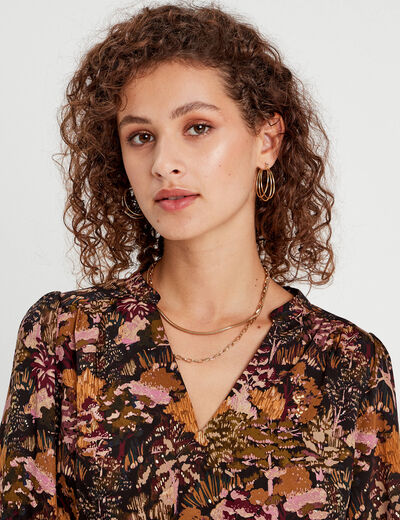 Robe droite ceinturée noir femme