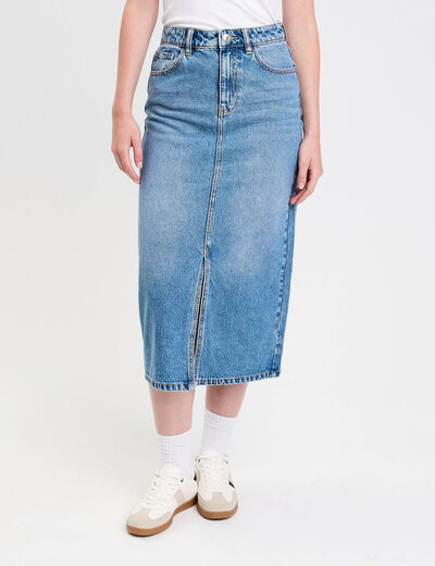 Jupe crayon taille standard denim double stone femme